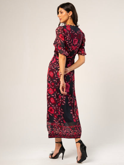 Miriam Reds Mirror Floral Maxi Dress