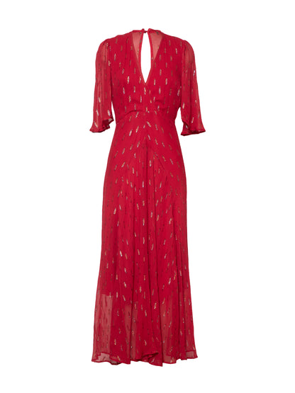 Talia Red Sparkle Maxi Dress