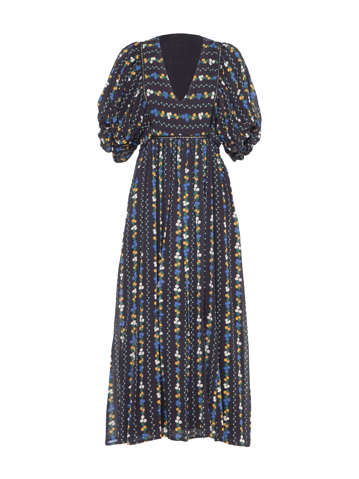 Kiri Black Floral Printed Maxi Dress