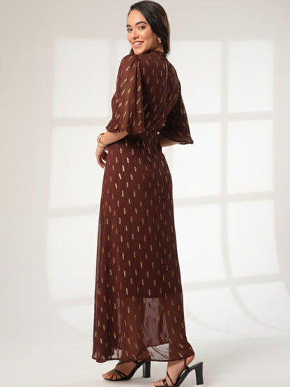 Talia Fudge Sparkle Maxi Dress