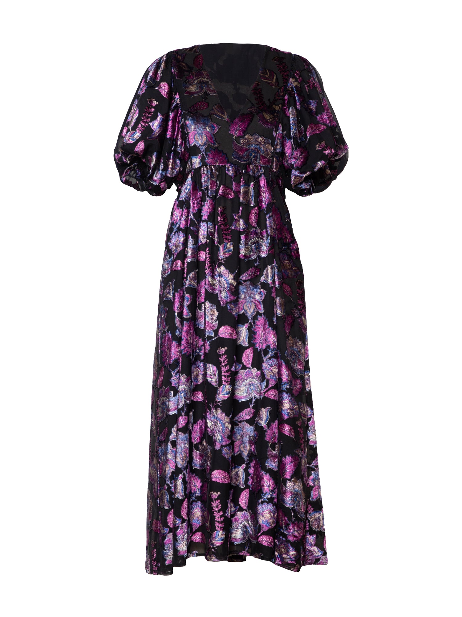 Margot Velvet Burnout Floral Dress