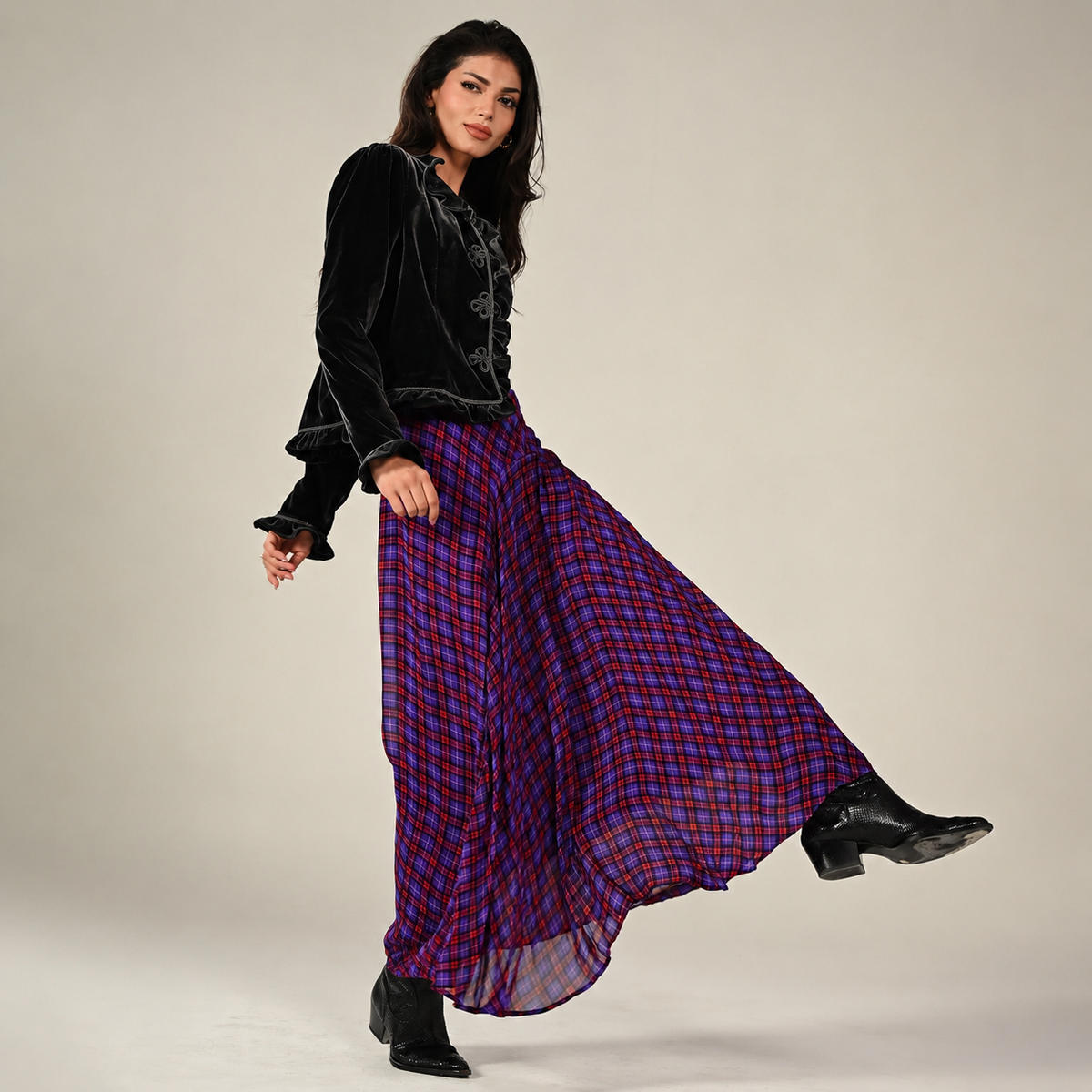 Adeline Velvet Military Jacket