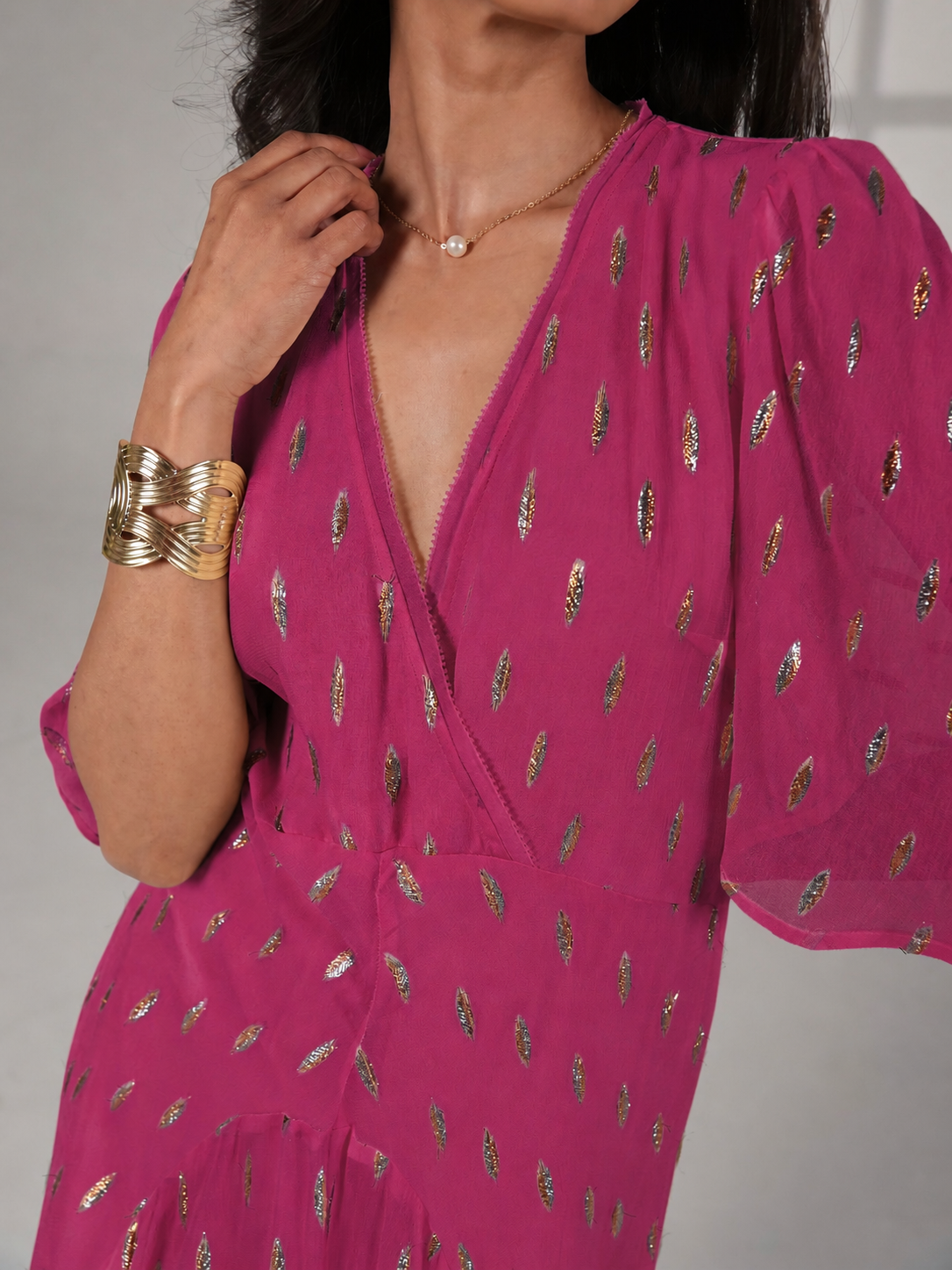 Talia Fuchsia Pink Maxi Dress