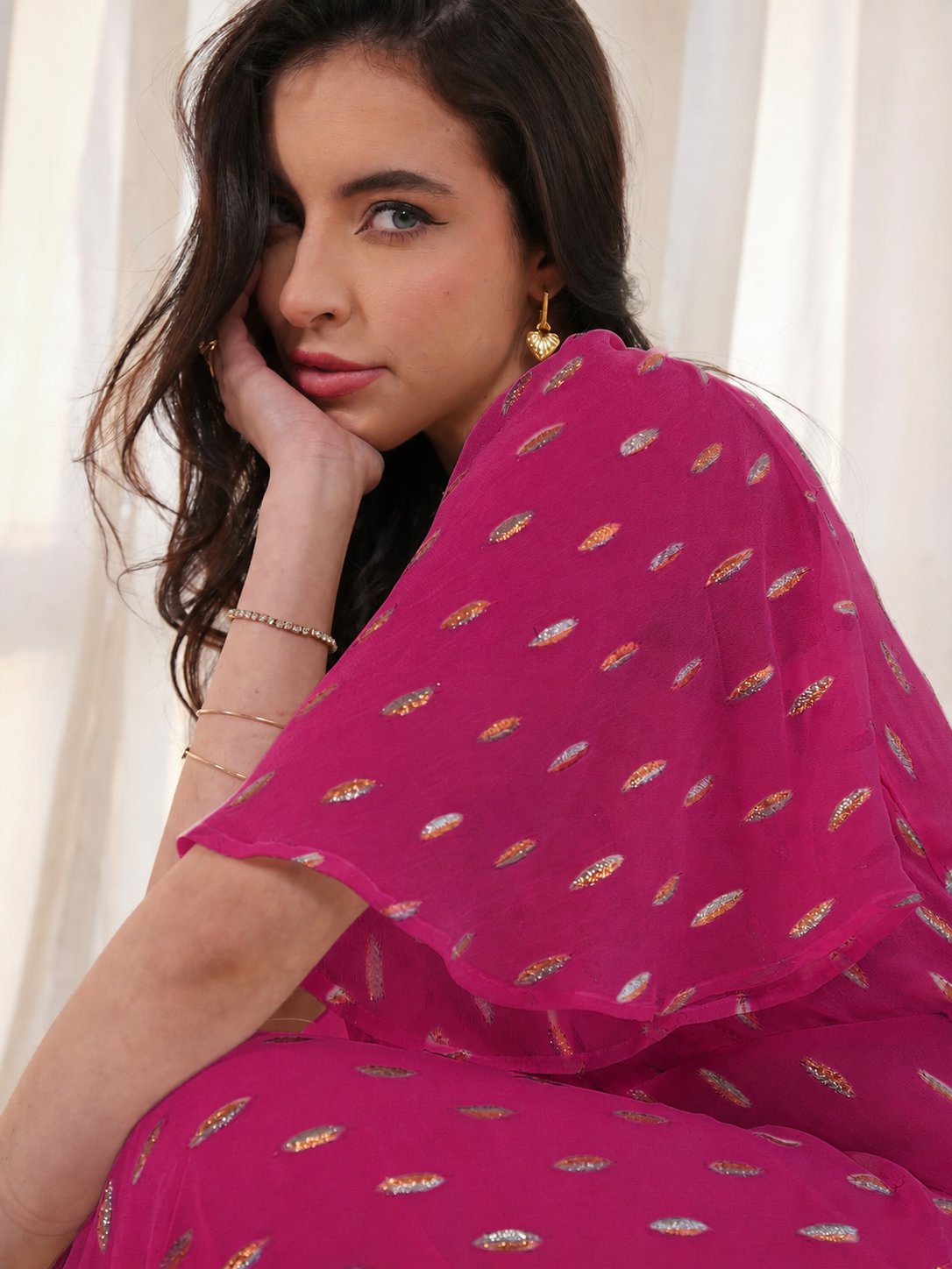 Talia Fuchsia Pink Maxi Dress