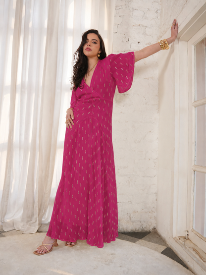 Talia Fuchsia Pink Maxi Dress