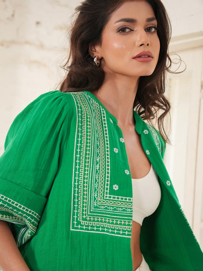 Florence Green Cotton Jacket