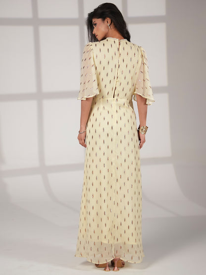 Talia Lemon Sparkle Maxi Dress