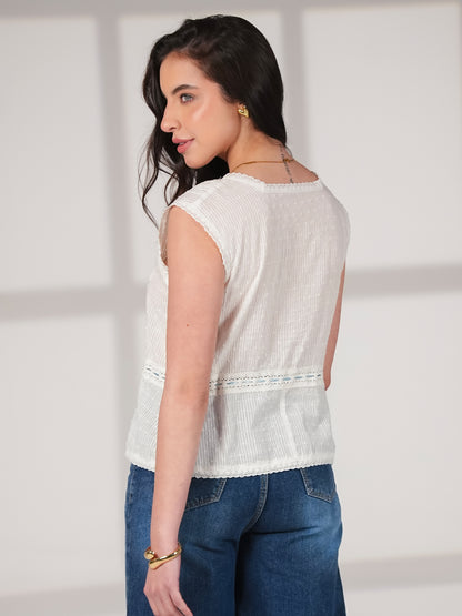 Dora Ivory Lace Blouse