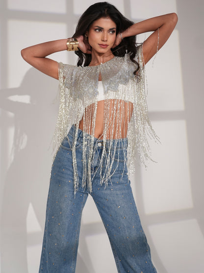 Bonni Statement Frnge Cape