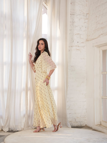 Talia Lemon Sparkle Maxi Dress