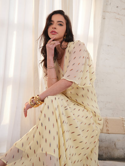 Talia Lemon Sparkle Maxi Dress