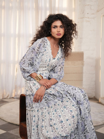 Farrah Mix Print Maxi Dress