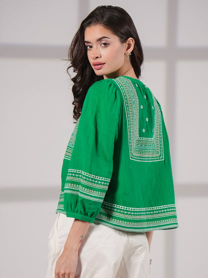 Florence Green Cotton Jacket