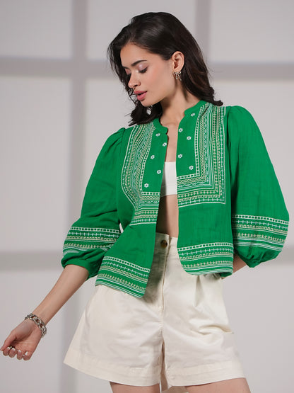 Florence Green Cotton Jacket
