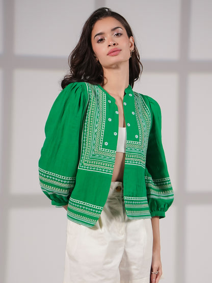 Florence Green Cotton Jacket