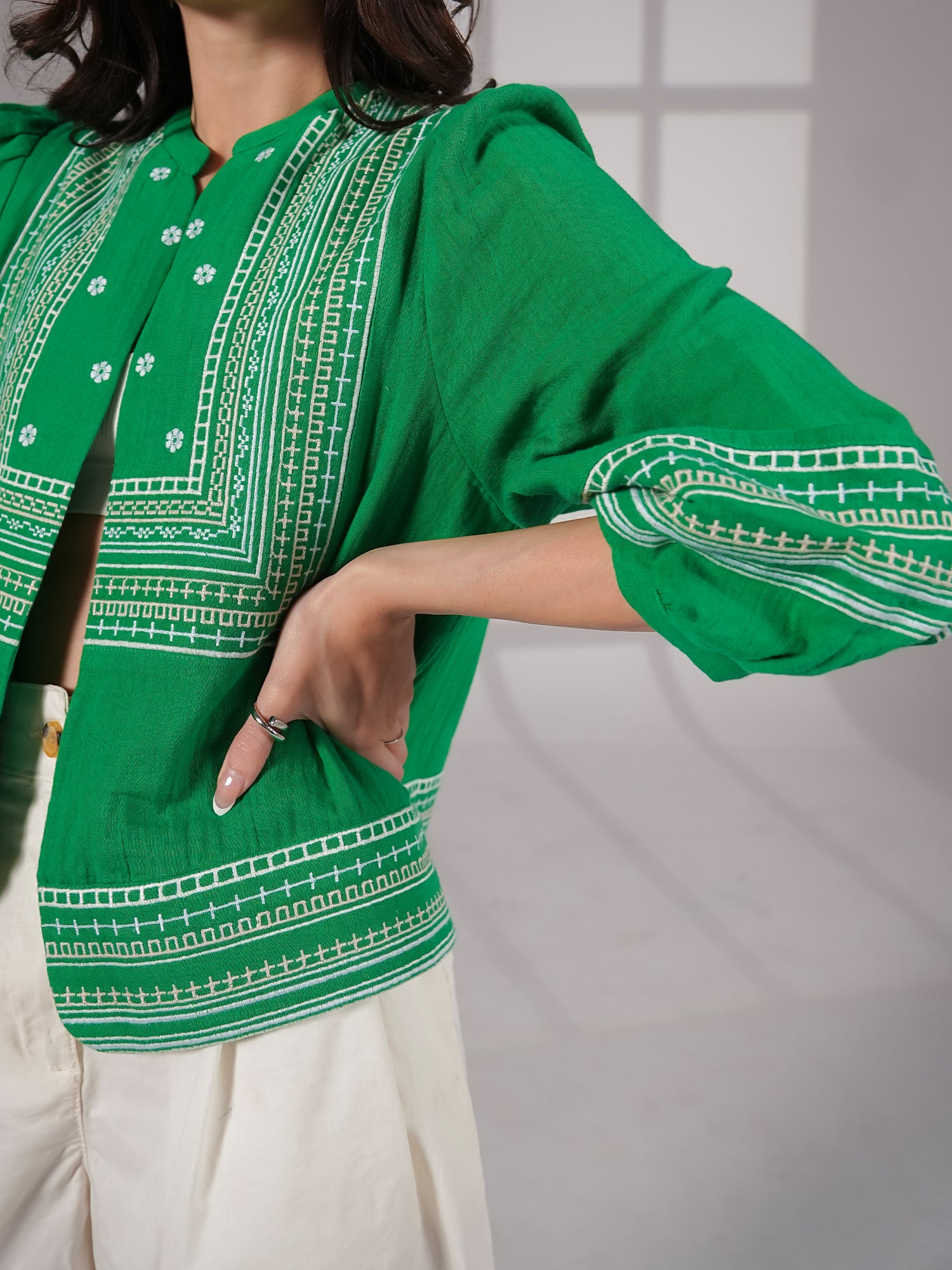 Florence Green Cotton Jacket
