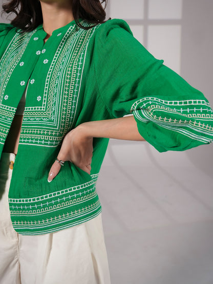 Florence Green Cotton Jacket