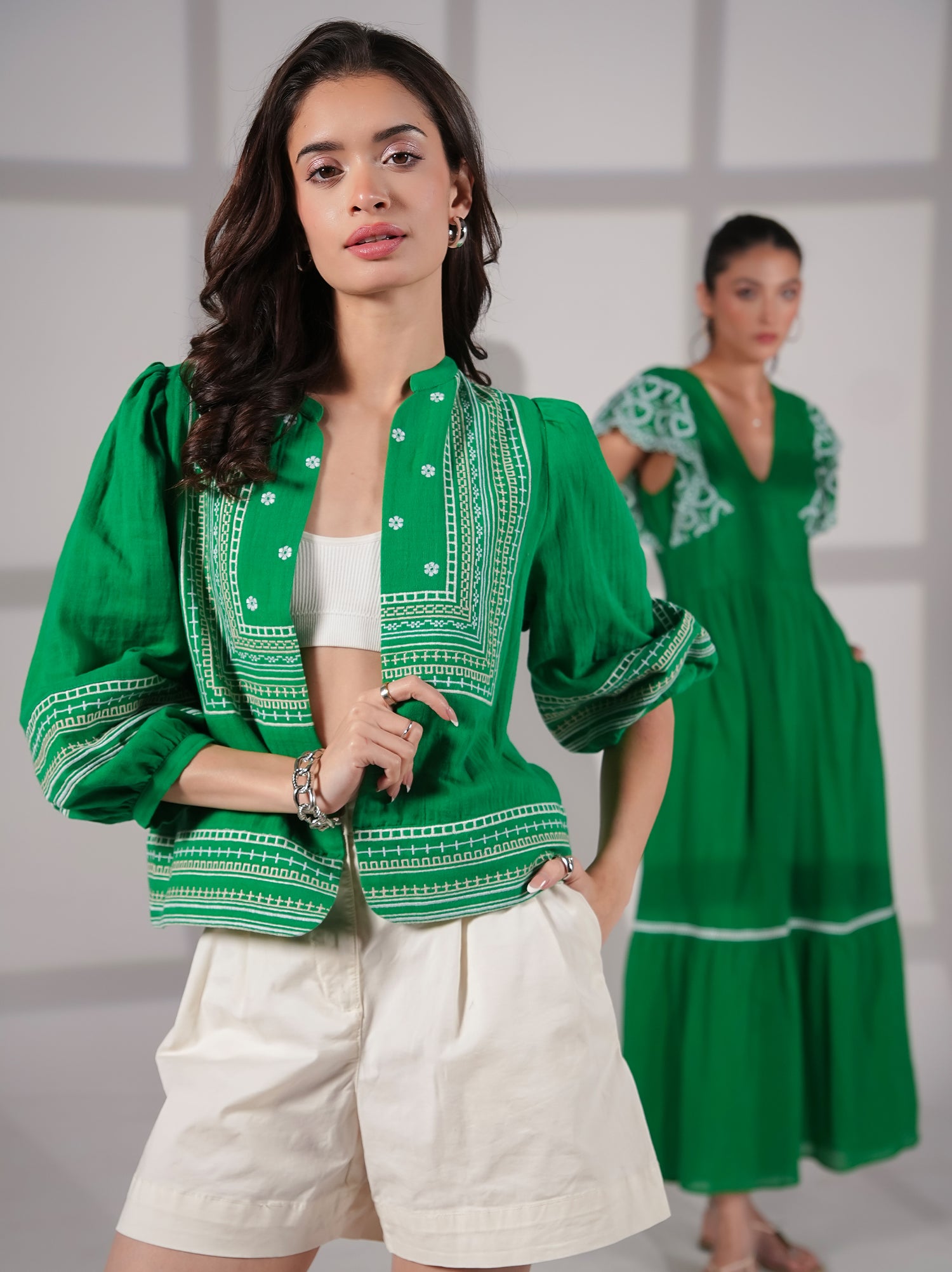 Florence Green Cotton Jacket