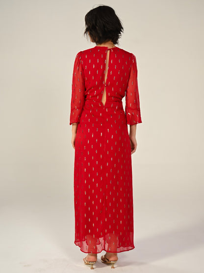Tory Red Sparkle Maxi Dress