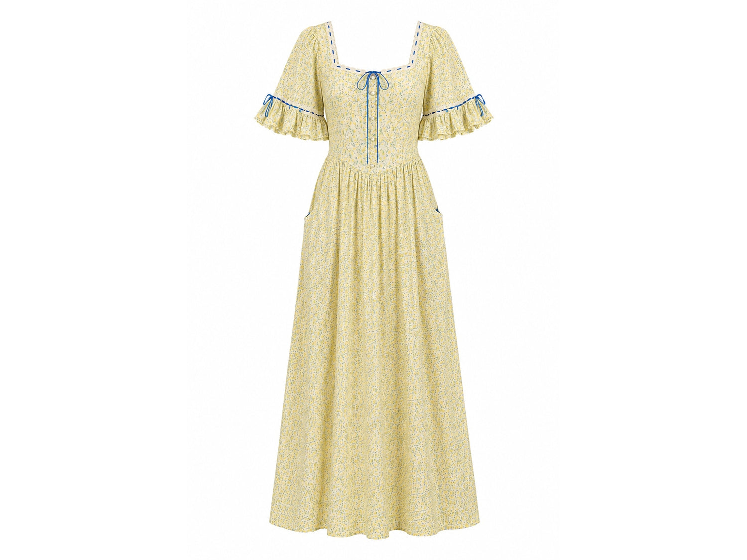 Mori Lemon Print Maxi Dress