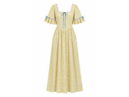 Mori Lemon Print Maxi Dress