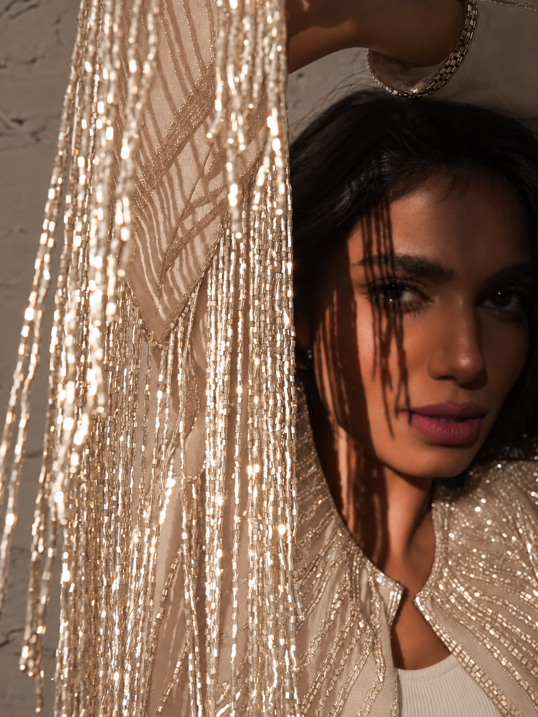 Scarlett Jacket Ivory and Soft Pearl