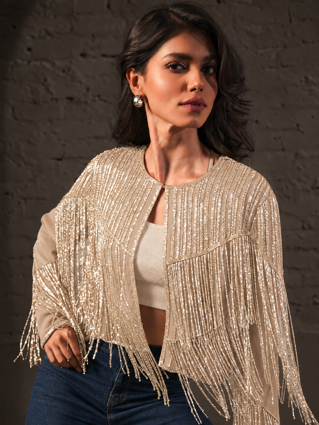 Scarlett Jacket Ivory and Soft Pearl