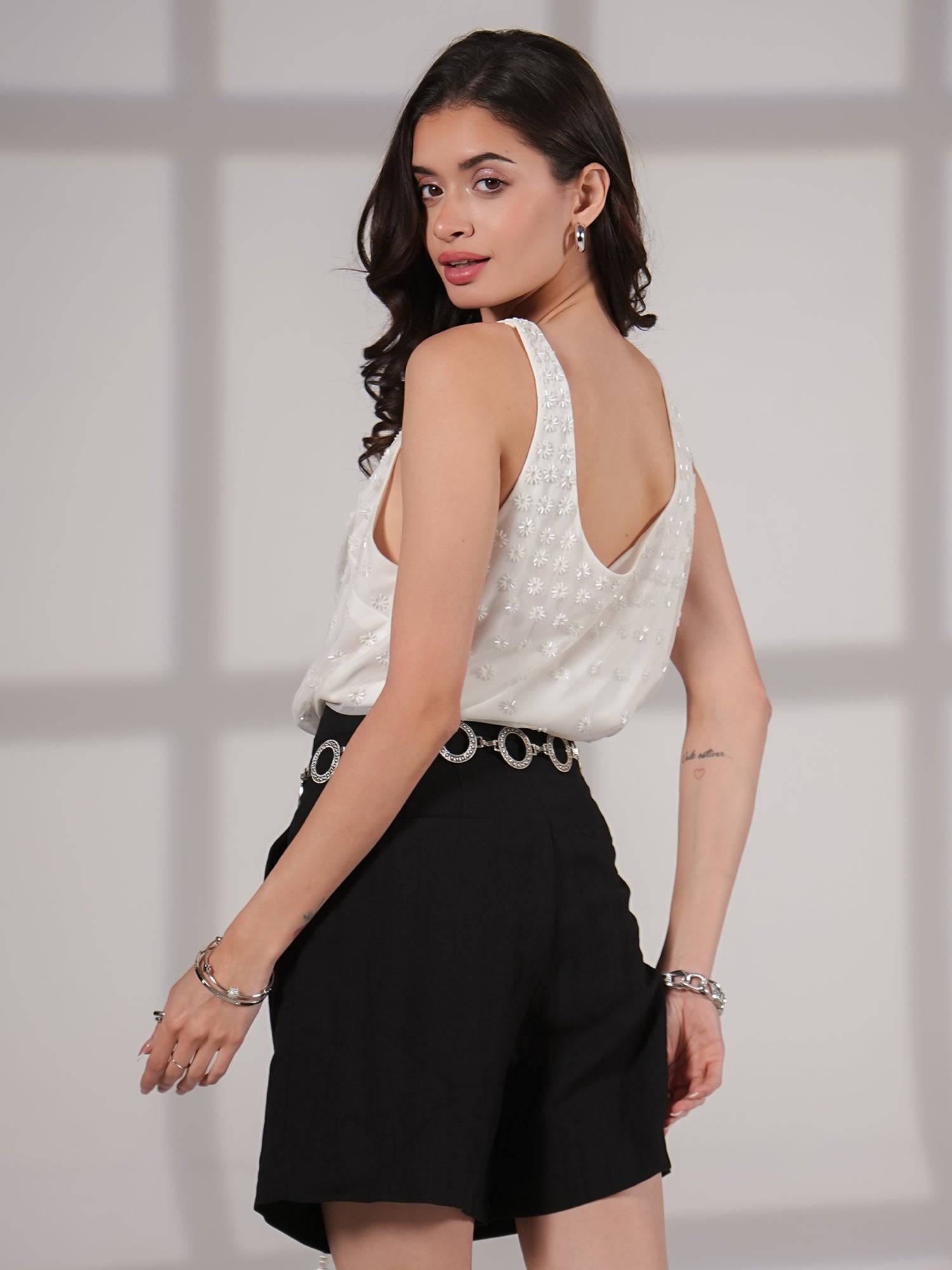 Selene Ivory and Pearl Hand Beaded Vest