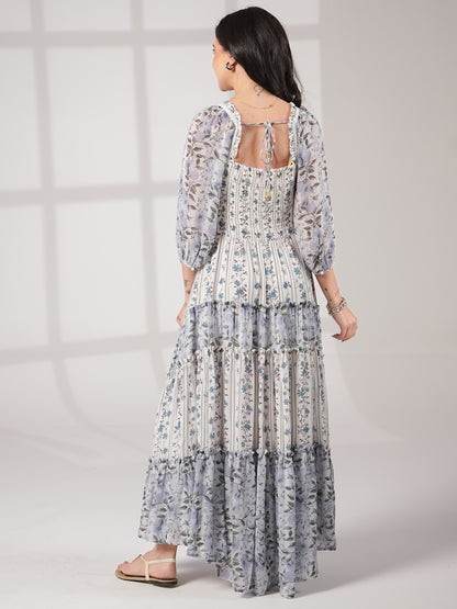 Farrah Mix Print Maxi Dress