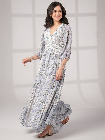 Farrah Mix Print Maxi Dress