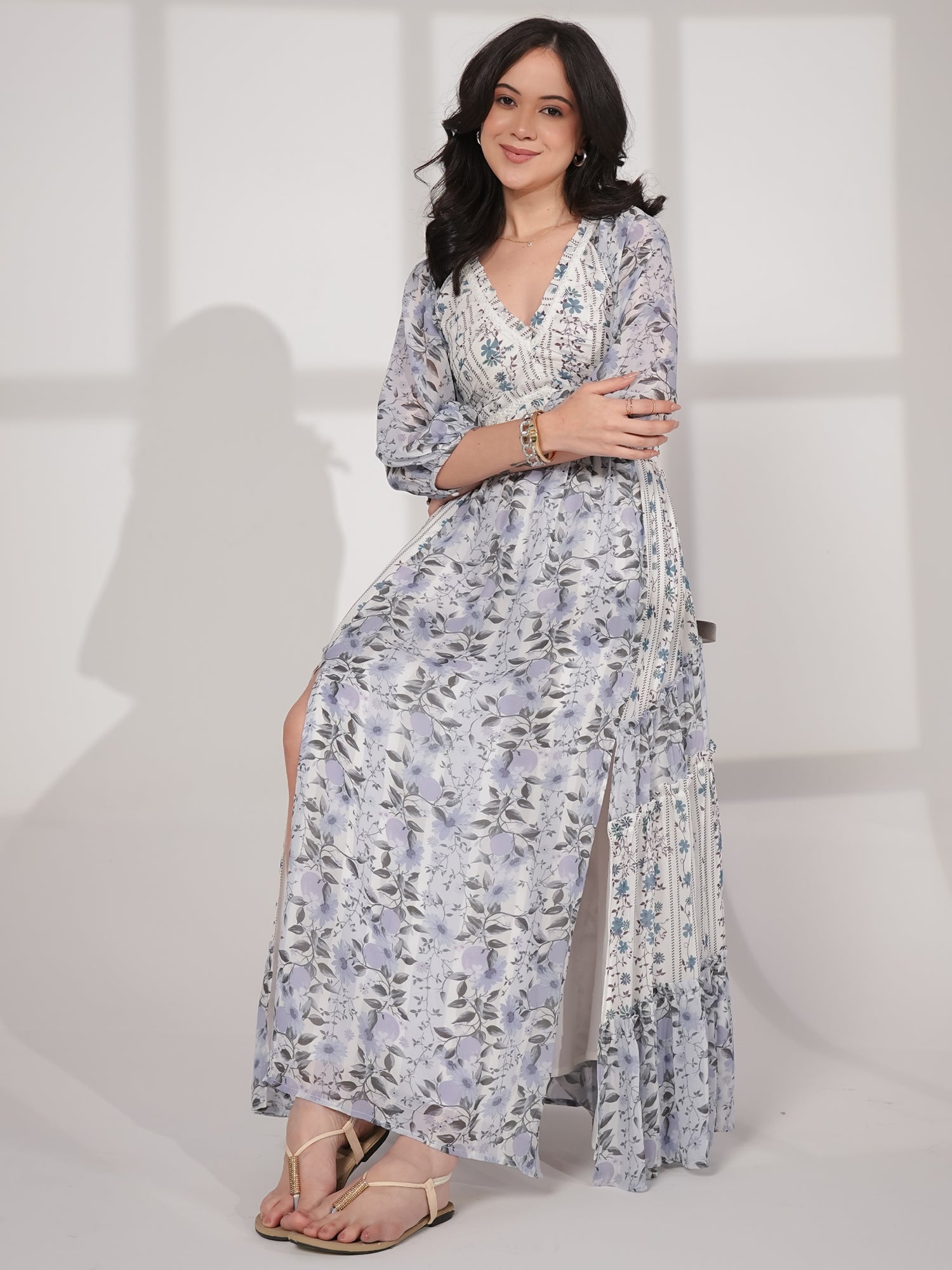 Farrah Mix Print Maxi Dress