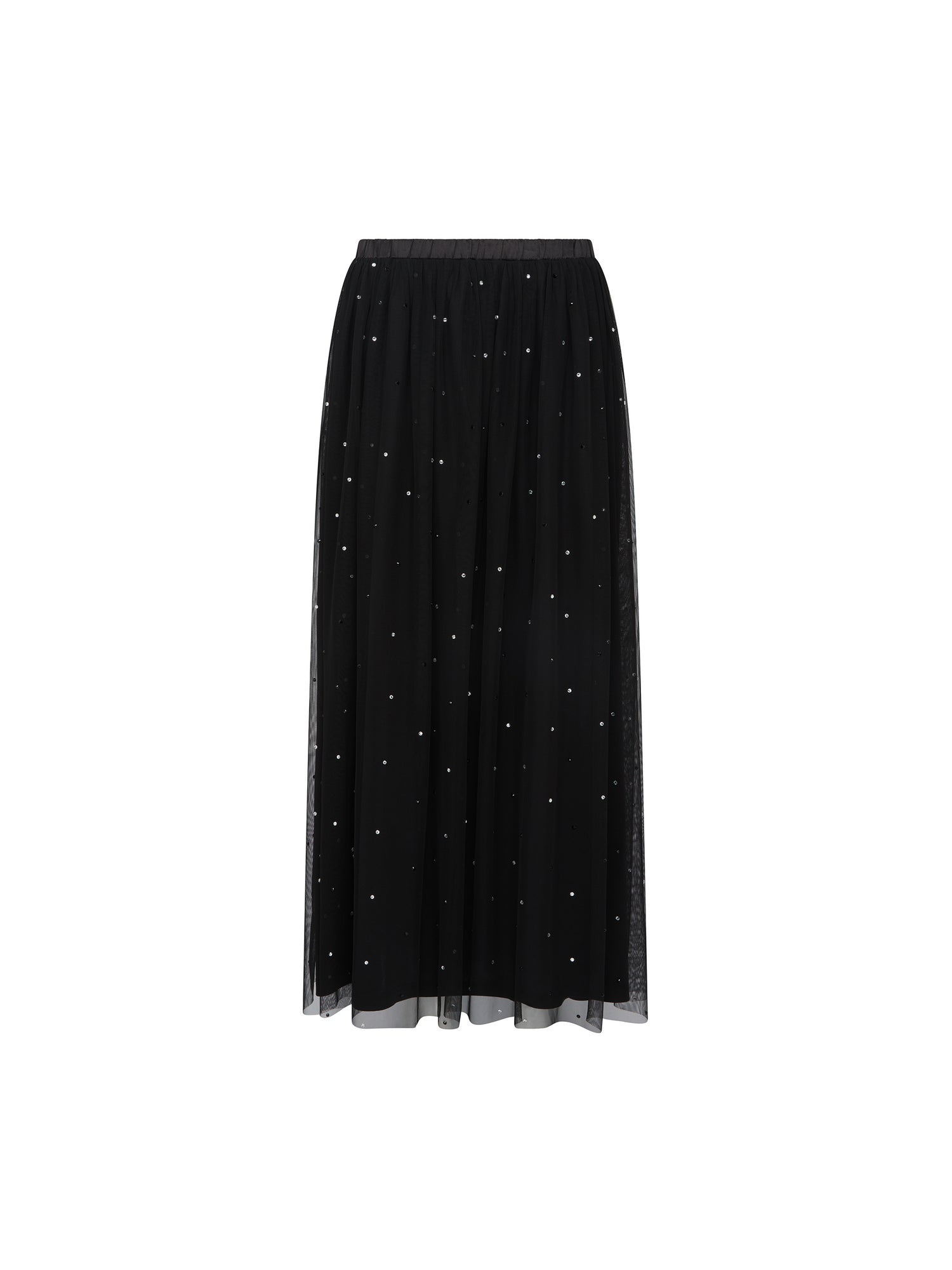 Piper Black Tulle Midi Skirt