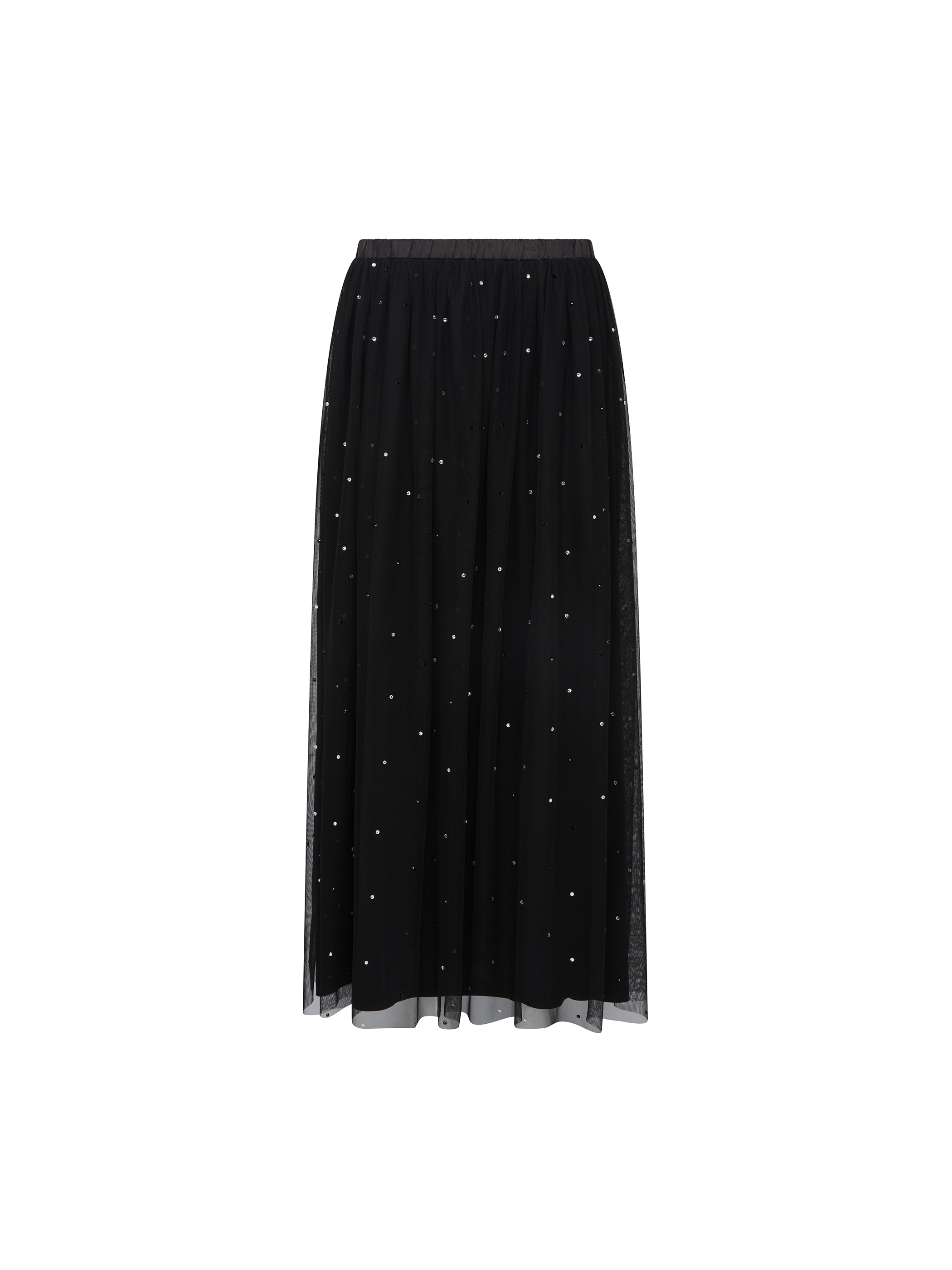Piper Black Tulle Midi Skirt