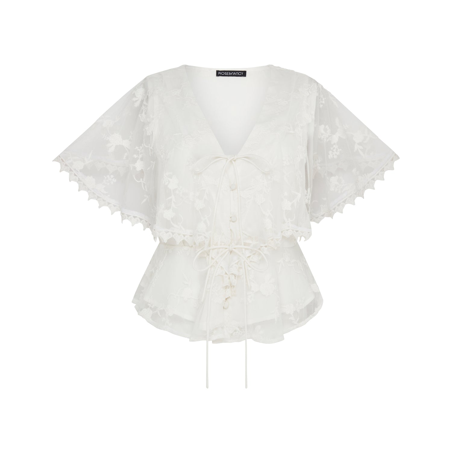 Ellen Ivory Lace Embroidery Blouse