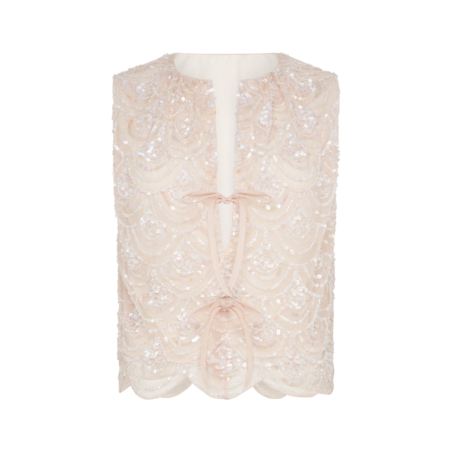 Erin Pink Embellished Waistcoat Top