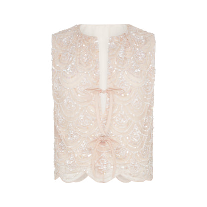 Erin Pink Embellished Waistcoat Top