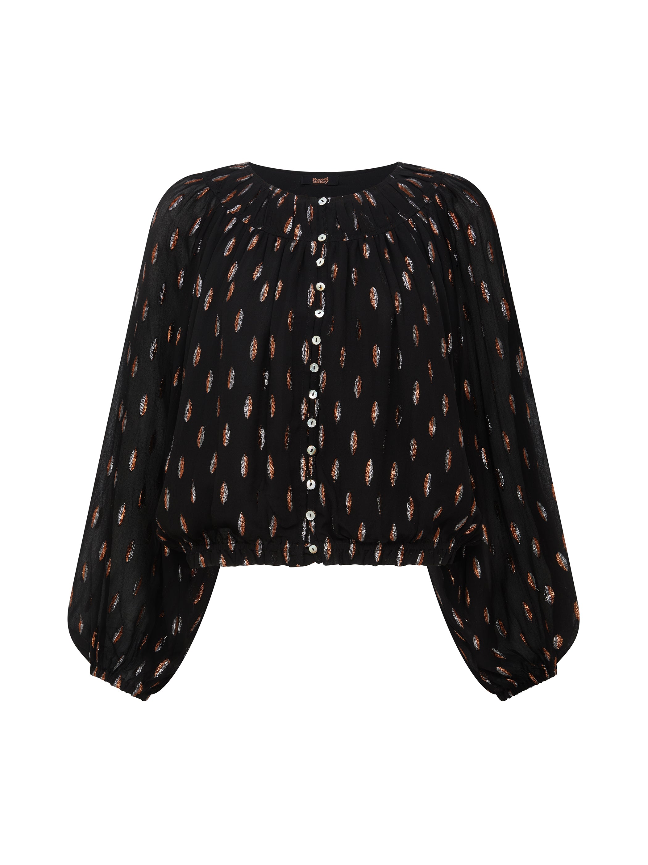 Talia Black Blouson Blouse