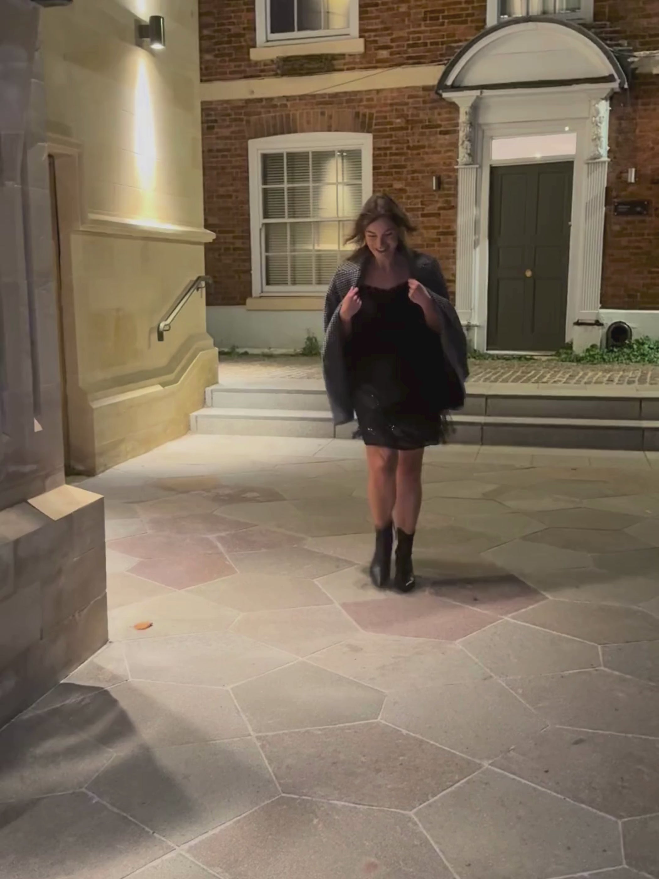 Elsa Black Fringe Beaded Mini Skirt